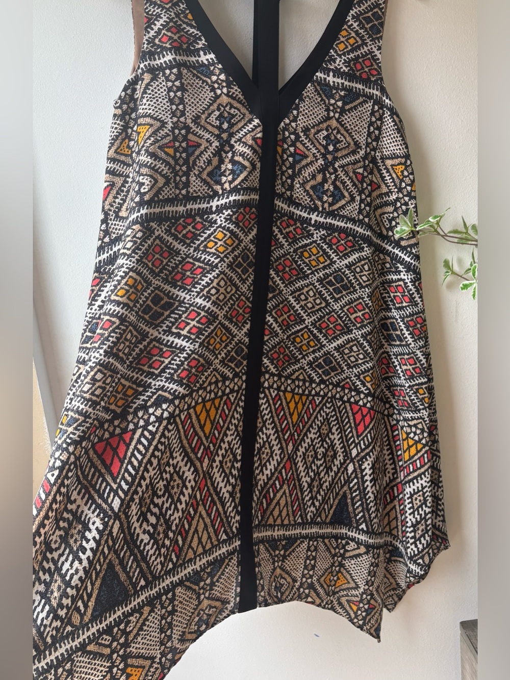 BCBGMAXAZRIA Printed Draped Open Front Vest XS